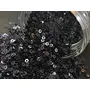 Black Center Hole Circular Sequins (2 mm) (Pack of 100 Grams) for Embroidery Art and Craft