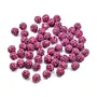 Magenta Jewellery Making Zircon Balls/Disco Shamballa Beads/Rhinestone Beads 8 mm Pack of 10 Pieces