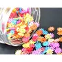8 MM Orange Flower Shaped Sequins Sitara for Embroidery Work Art and Craft DIY Purpose 100 Grams