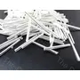 (3.0mm 100 Grams) Silver Pipe/Bugle Glass Beads for Jewellery Making Embroidery Beading Art and Craft Supplies