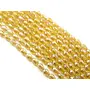 Yellow Transparent Rainbow Drop/Briolette Crystal Bead (3 mm * 5 mm) (5 Strings) for  Jewellery Making Beading Embroidery Art and Craft