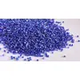 Transparent Rainbow Blue 2 Cut Beads/Glass Seed Beads (11/0-2.0 mm) (450 Grams) Standard Quality for  Jewellery Making Beading Arts and Crafts and Embroidery.
