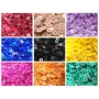 Sequins (Sitara) 50gm * 9 Colors 4mm Sequins for Embroidery Embellishing Handbags Apparels for Art and Craft DIY Kit