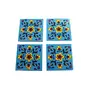 Ceramic Handmade Tiles for Wall (4 x 4-inch) - Pack of 4 (Sky Blue)