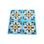 Ceramic Handmade Tiles for Wall (4 x 4-inch) - Pack of 4 (Skya Blue)