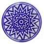 Ceramic Art Pottery Ceramic Decorative Wall (Blue 15 cm x 15 cm x 3 cm)