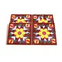 Ceramic Handmade Tiles for Wall (4 x 4-inch) - Pack of 4 (Brown)