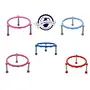 Plastic Glister Pot Stainless Steel Legs Single Ring Matka Stand -5 Pieces