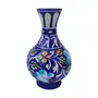 Ceramic Flower Vase (12.5 cm x 12.5 cm x 20 cm Blue)