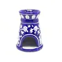 Blue Art Pottery Ceramic Decorative Blue Colour Oil Diffusers (11 cm x 8.50 cm x 6 cm)