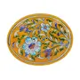 Indian Blue Art Pottery Ceramic Soap Dish (12.5 cm x 10 cm x 3 cm Yellow IBAP32)