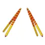 Wooden Sankheda Bandhani Decorated Dandiya Garba Sticks for Men Women Kids (Small Multicolor) - Pack of 2 Pair