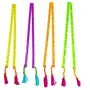 Multicolor Facncy Neon PVC Plastic Dandiya Sticks for Dance Garba Sticks for Navratri Celebration Large Size 14.4 Inches (Pack of 4 Pairs)