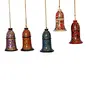 Multi Coloured Kashmir Hanging Bells - Set of 5