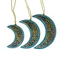Moon Shaped Hangings set of 3 Blue Color