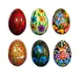 Mehra Bros Paper Machie Easter Egg ornaments (set of 6) Combo 5