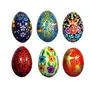 Mehra Bros Paper Machie Easter Egg ornaments (set of 6) Combo 6