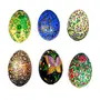 Mehra Bros Paper Machie Easter Egg ornaments (set of 6) Combo 1