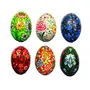 Mehra Bros Paper Machie Easter Egg ornaments (set of 6) Combo 8