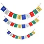 Combo 3 Ladakh Prayer Flag for Car Bike and Home Decoration Standard Size Small Mudium Big Multicolour -3 Pieces Set