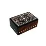 Wooden Jewellery Box for Women Wood Jewel Organizer Storage Box Gift Items - 6 inches X 4 Inches (Brown)