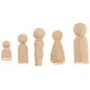 Beautifully Made Unfinished Wooden peg Doll for Kids