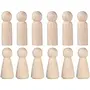 Wooden peg Doll Unfinished( Pack of 10)