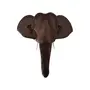Handmade Elephant Head Handicraft (Carved from Mahogany Wood) 10 Inches