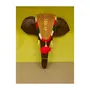 Wood Elephant Head Handicraft 8 x 12 Brown 1 Piece