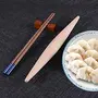 Wood Rolling Pin Tapered Handles Dough Roller Non-Stick Rolling Pin for Baking Noodle Dumpling (23cm)