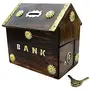 Wooden Coin Bank (Brown)( Free Gift Inside)