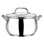 Vinod Stainless Steel Almaty Casserole with Glass lid -18 cm 2.9 Ltr (Induction Friendly)