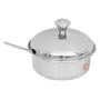 Vinod Stainless Steel Butter Pot with Lid and Spoon 100 ml Silver