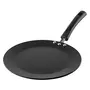 Vinod Hanos Non-Stick Concave Tawa 26.5 cm Diameter Hard Anodised Non-Stick Coating with Riveted Handle - 5.25 mm Thickness Black (Induction and Gas Stove Friendly)