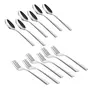Vinod Stainless Steel Cutlery Set for Home and Kitchen (6 Inch Regular Size Spoon & Fork - Pack of 12)