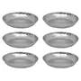 Vinod Stainless Steel Cake Plate 13 cm 6-Piece Silver H.Plate 6