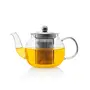 Dancing Leaf Moderna Glass Tea Pot with Stainless Steel Infuser & Matching Lid | Heat Resistant Borosilicate Glass | Perfect for Brewing Loose Tea | Serves 4 Cups | Capacity - 600 ml