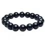 Stone Black Obsidian Beads Bracelet for Grounding 10 mm For Man, Woman, Boys & Girls- Color: Black (Pack of 1 Pc.)