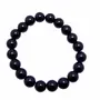 Stone Black Obsidian 12 mm Beads Bracelet for Grounding For Man, Woman, Boys & Girls- Color: Black (Pack of 1 Pc.)