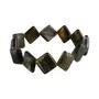 Stone Labradorite Square Beads Bracelet For Aura Enhancing For Man, Woman, Boys & Girls- Color: Multicolor (Pack of 1 Pc.)