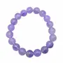 Stone Amethyst Bead Bracelet For Man, Woman, Boys & Girls- Color: Purple (Pack of 1 Pc.)