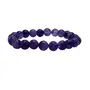 Stone Amethyst 10 mm Bead Bracelet For Man, Woman, Boys & Girls- Color: Purple (Pack of 1 Pc.)
