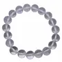 Stone Clear Quartz 10 mm Bead Bracelet For Man, Woman, Boys & Girls- Color: Clear (Pack of 1 Pc.)