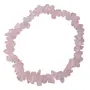 Stone Rose Quartz Chip Bracelet For Man, Woman, Boys & Girls- Color: Pink (Pack of 1 Pc.)