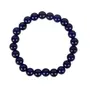 Stone Blue Onyx Healing Beads Bracelet for Self Control For Man, Woman, Boys & Girls- Color: Blue (Pack of 1 Pc.)