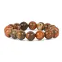 Stone Fire Agate Healing 12 mm Beads Bracelet for Grounding For Man, Woman, Boys & Girls- Color: Orange (Pack of 1 Pc.)