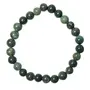 Stone Moss Agate Healing Gemstone Beads Bracelet for Skin Problem For Man, Woman, Boys & Girls- Color: Green (Pack of 1 Pc.)