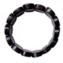 Stone Black Tourmaline Broad Bracelet For Man, Woman, Boys & Girls- Color: Black (Pack of 1 Pc.)