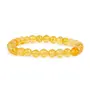 Stone Citrine round bead bracelet For Man, Woman, Boys & Girls- Color: Yellow (Pack of 1 Pc.)