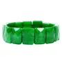 Stone Green Chalcedony Faceted Bracelet For Man, Woman, Boys & Girls- Color: Green (Pack of 1 Pc.)